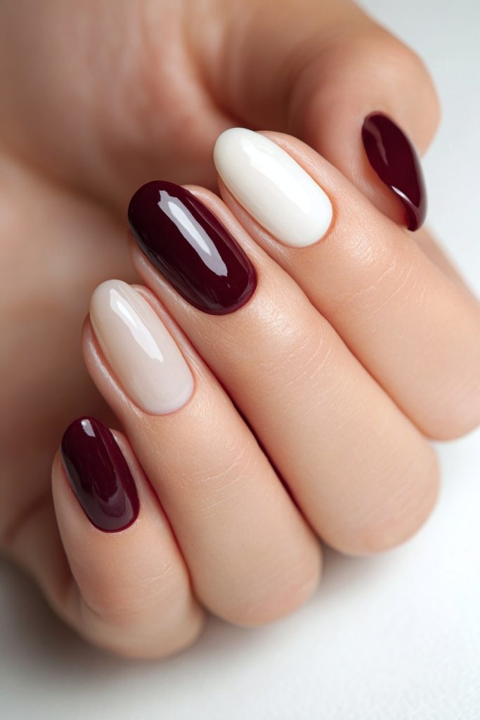 Burgundy & Nude Duo