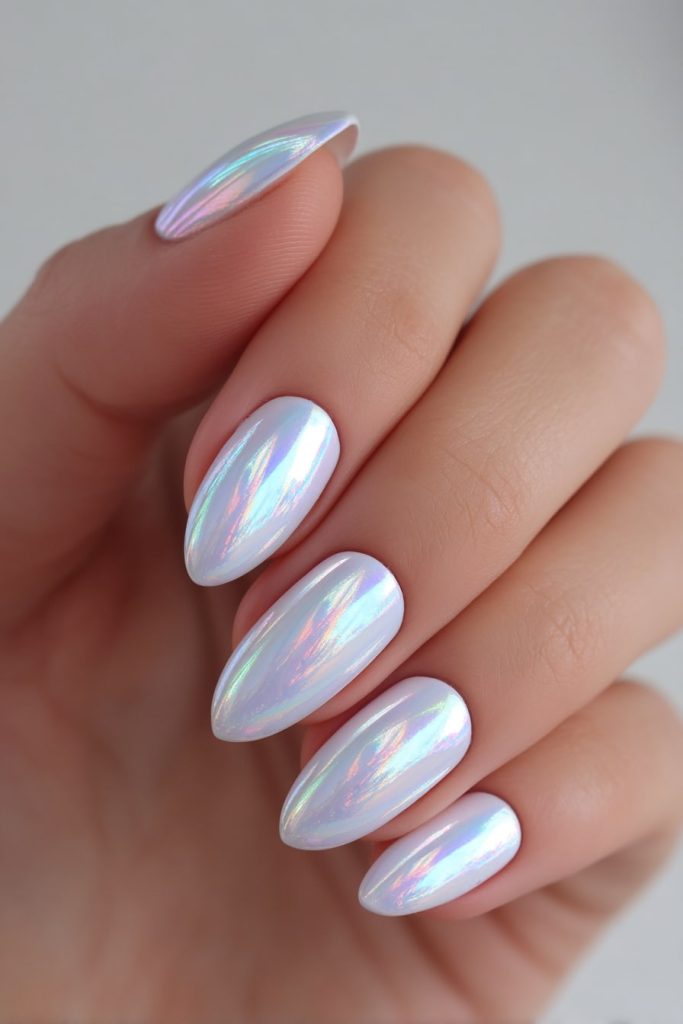 Holographic Chrome Nails