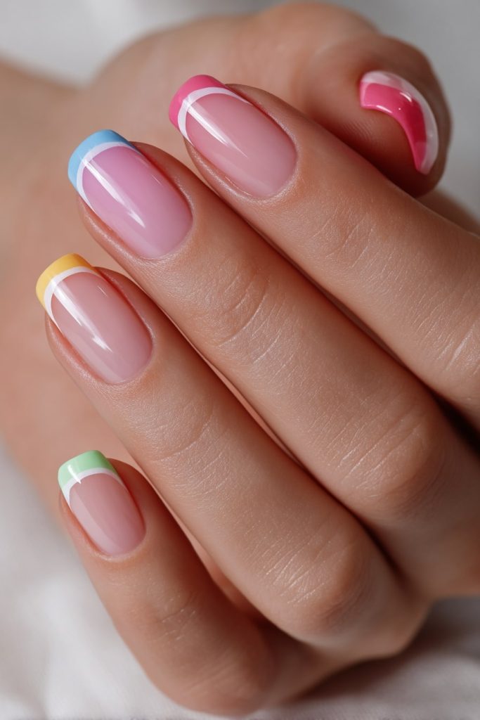 Multicolor French Tips