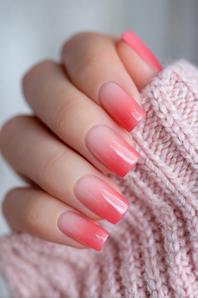 Coral to Pink Sunset Ombre