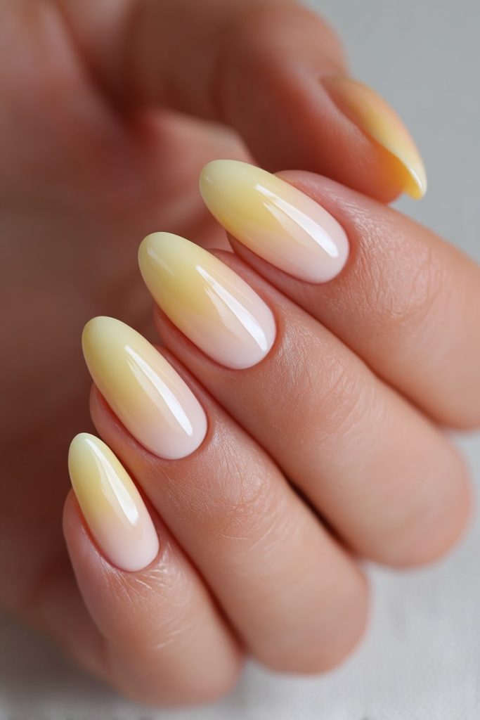 Yellow and Nude Ombre