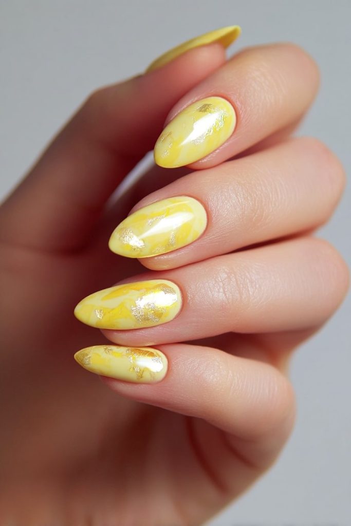 Butter Yellow & Gold Foil