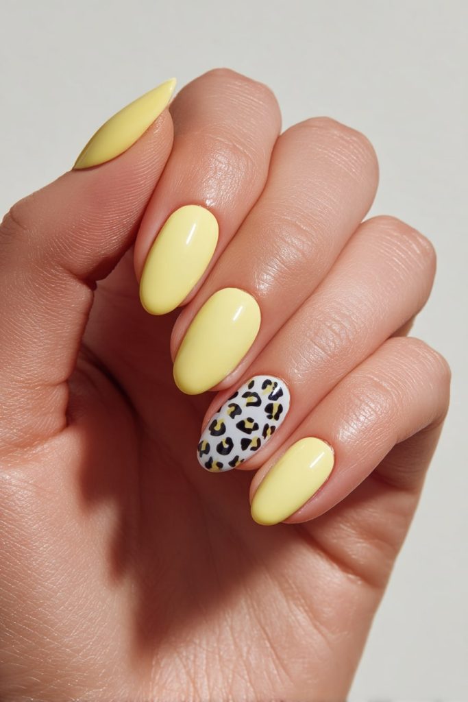 Butter Yellow and Leopard Print