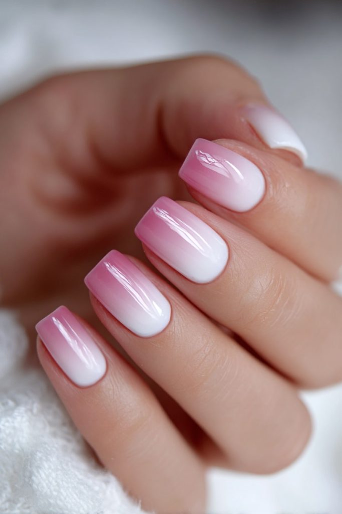 Ombre Wedding Nails