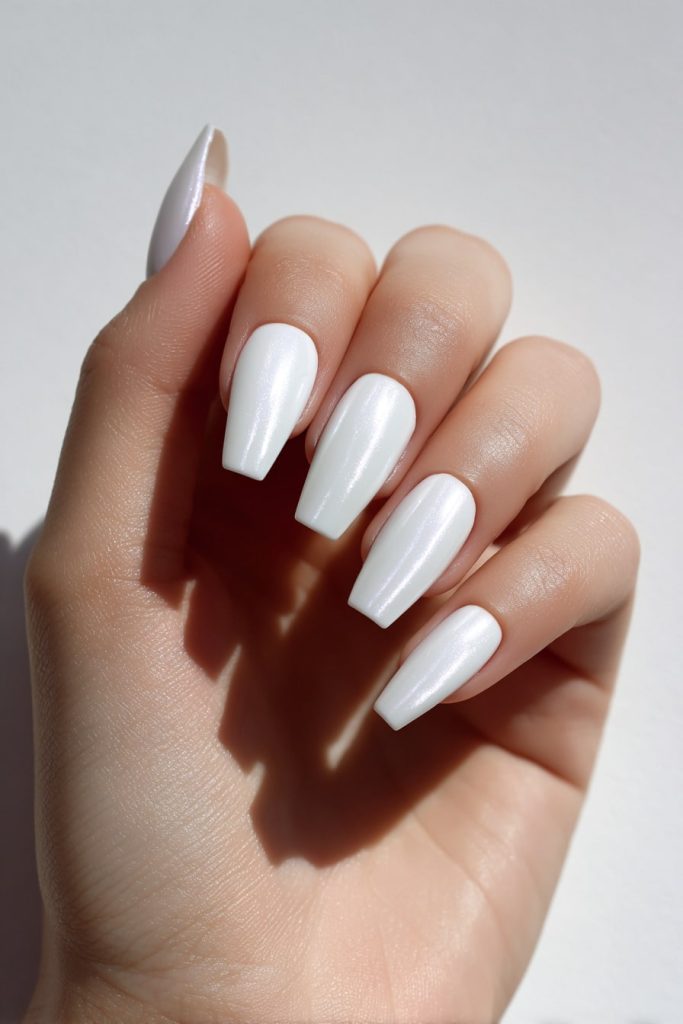 White Chrome Nails
