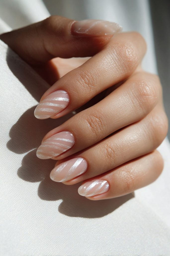 Subtle Striped Nails