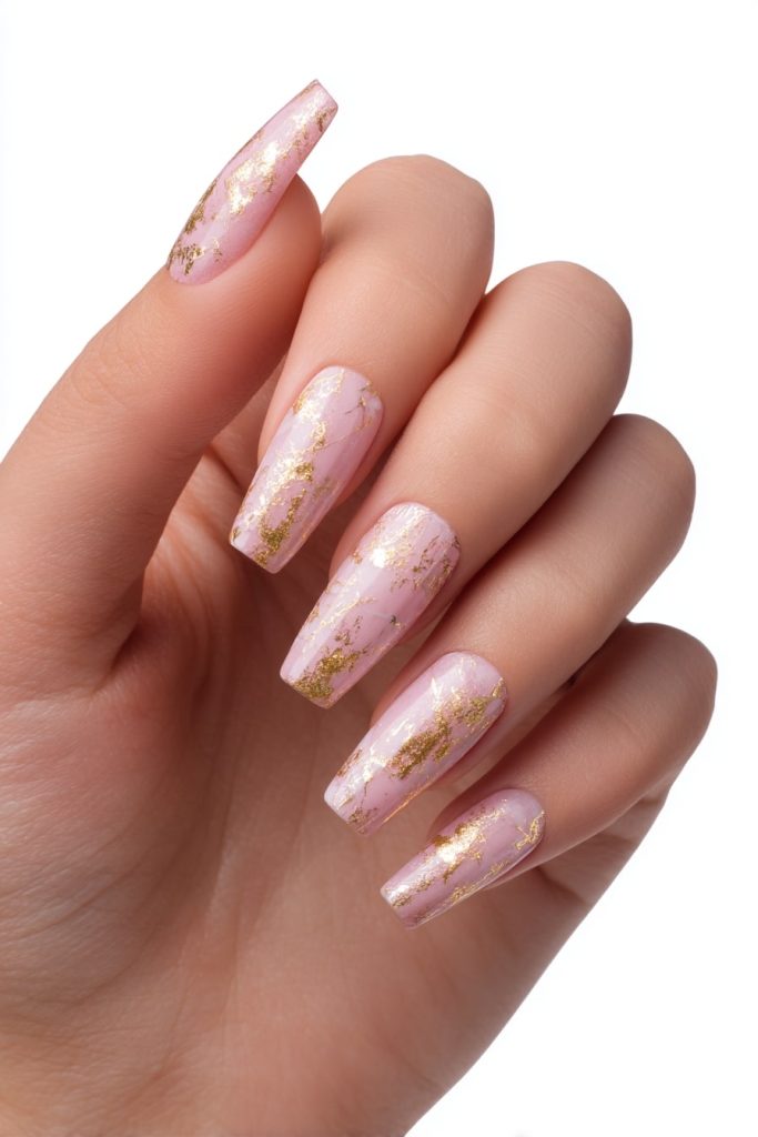 Acrylics with Gold Foil Details