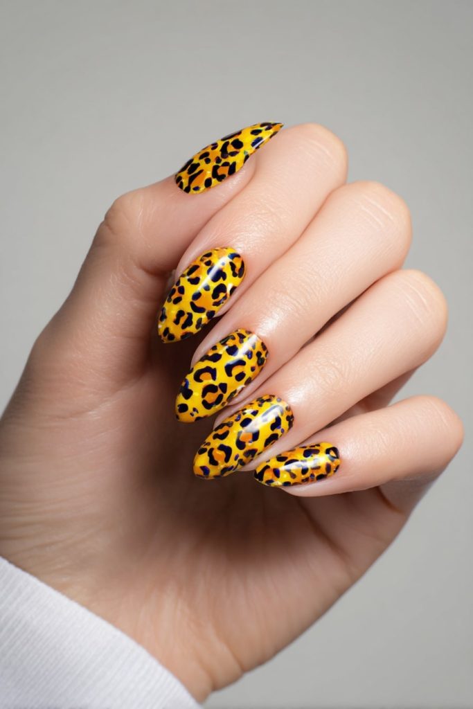 Animal Print Acrylic Nails