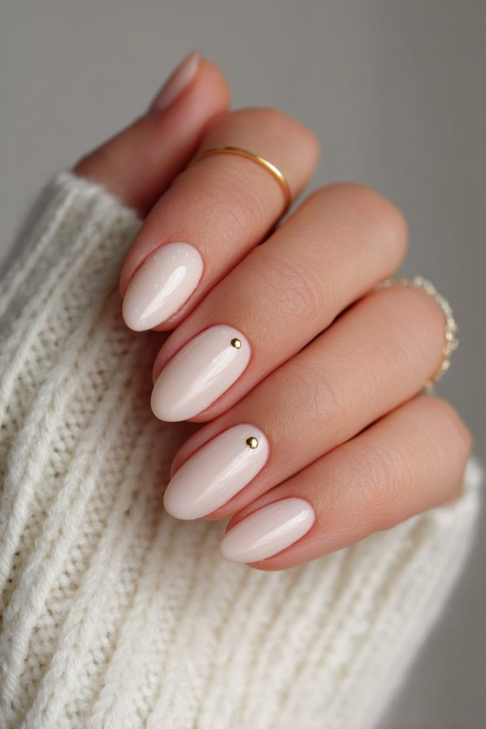 Single Dot Accent Nails