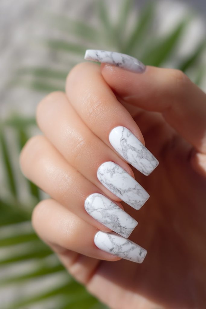 Marble Acrylic Nails