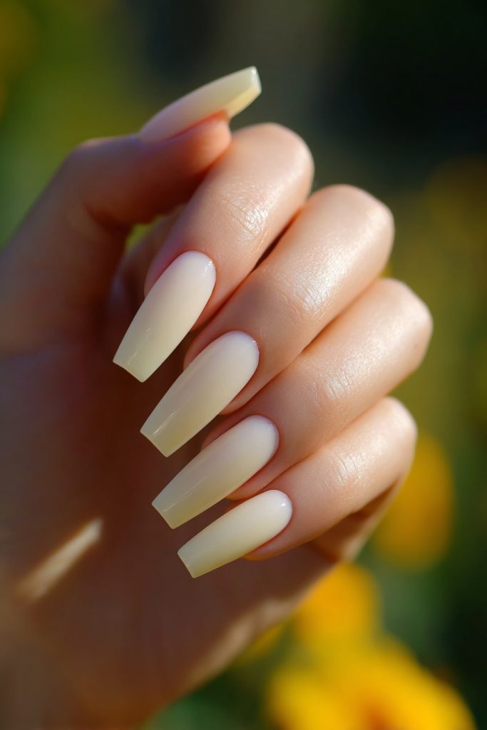 Long Coffin Nude Acrylics