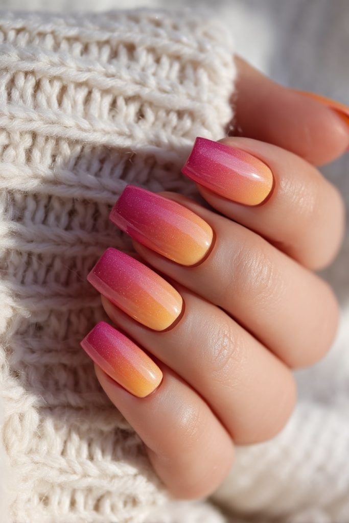 Sunset Ombre Nails