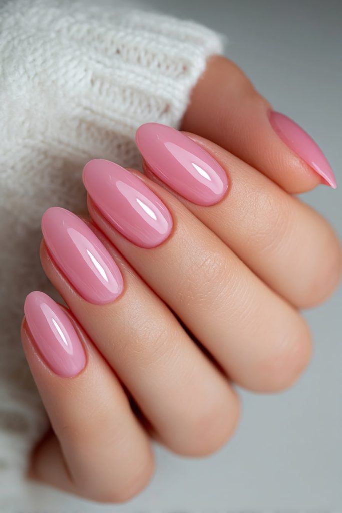 Pink Jelly Gel Nails