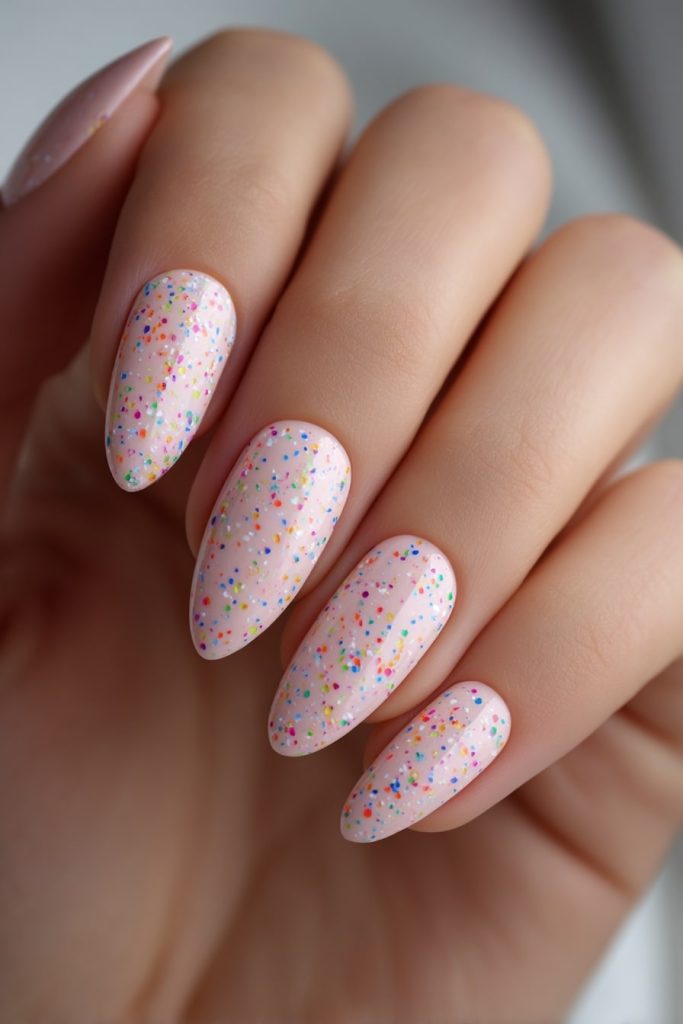 Birthday Confetti Gel Nails
