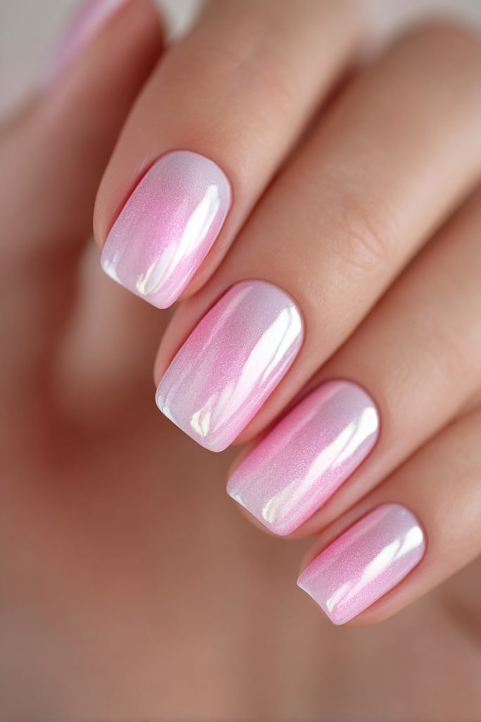 Ombre Chrome Gel Nails