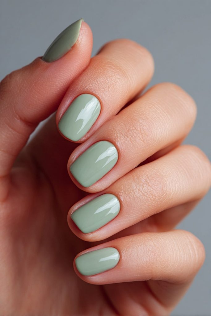 Short Nails in Soft Pastel