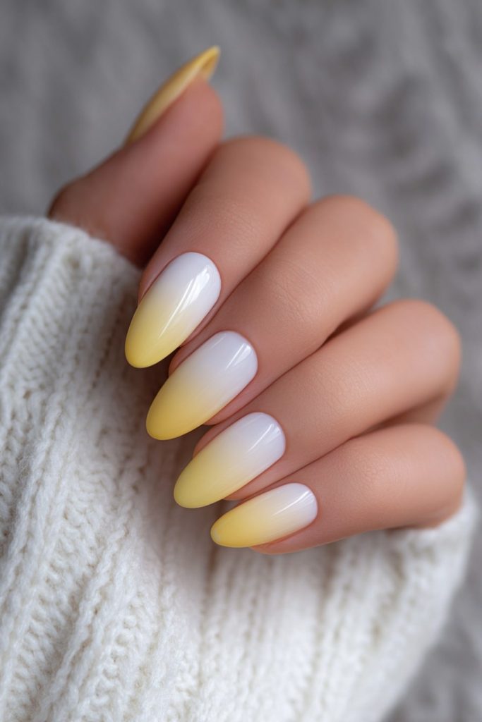 Yellow Ombre Nails
