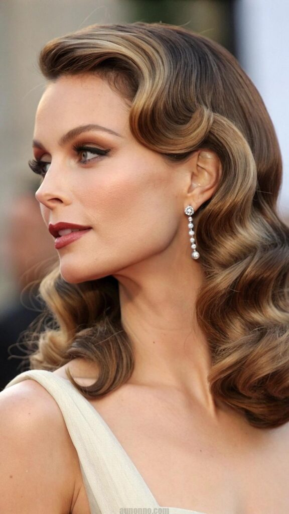 Vintage waves are a glamorous hairstyle that harkens back to classic Hollywood.