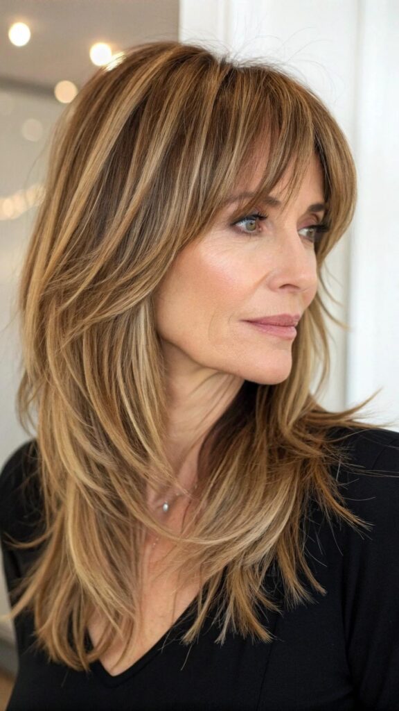 Layered bangs are a fantastic way to add dimension and movement to your hairstyle.