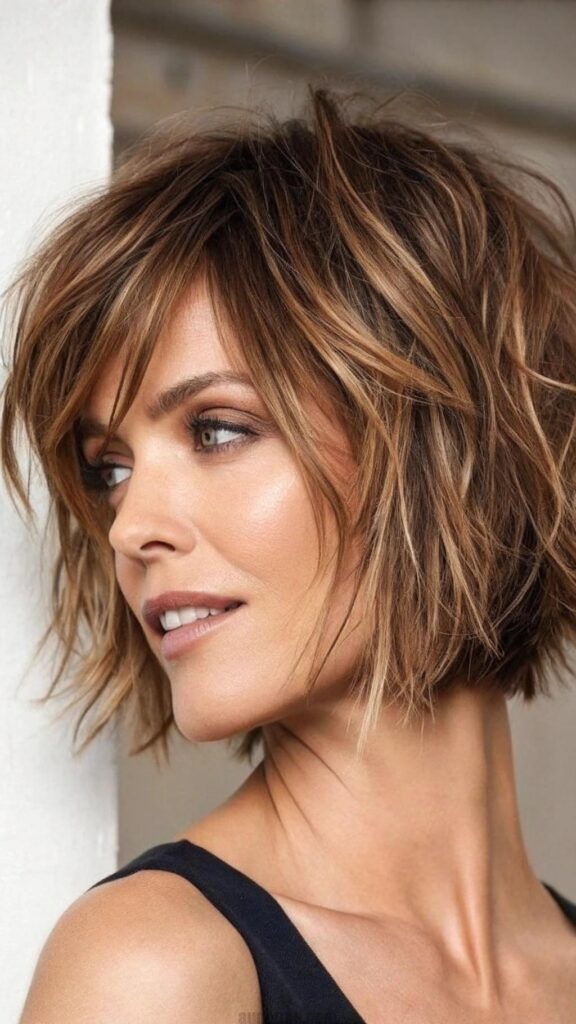 The choppy bob is a trendy and edgy hairstyle that adds texture and movement to your look.