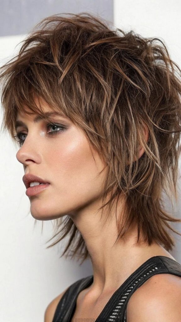 The layered shag is a trendy and edgy hairstyle that adds texture and movement to your look.