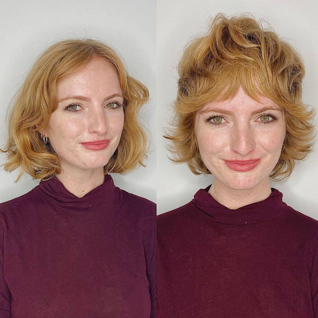 bob to shag cut transformation 