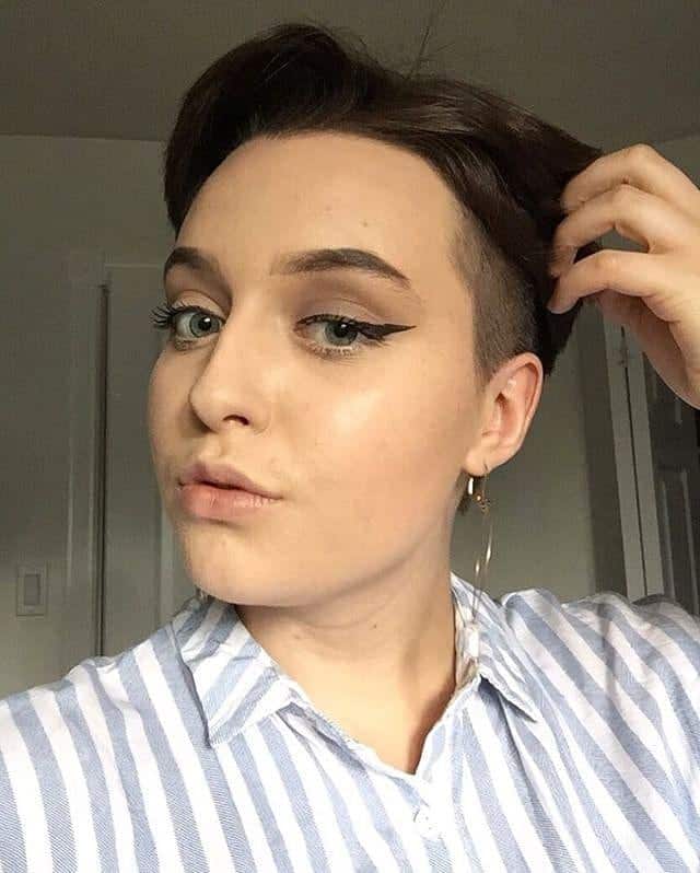 bold undercut pixie cut