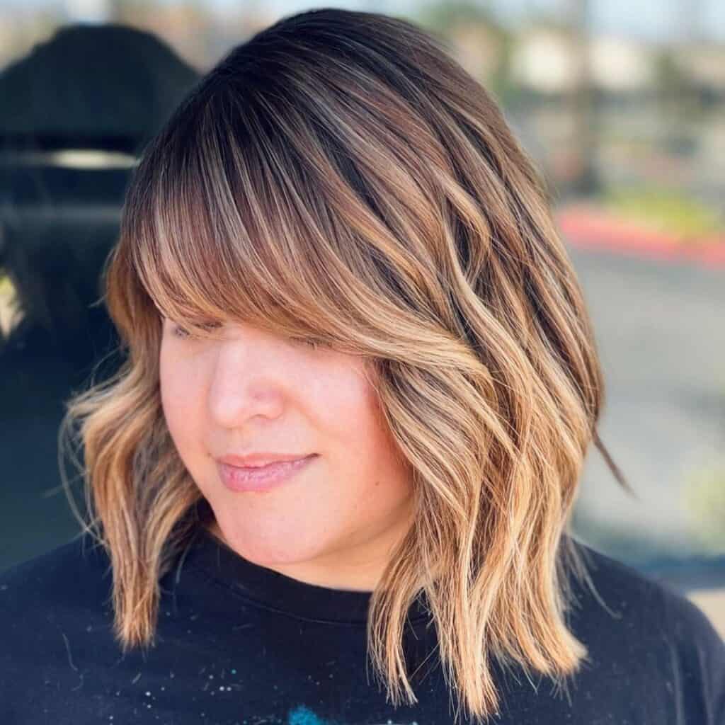 dense bob with thick bangs