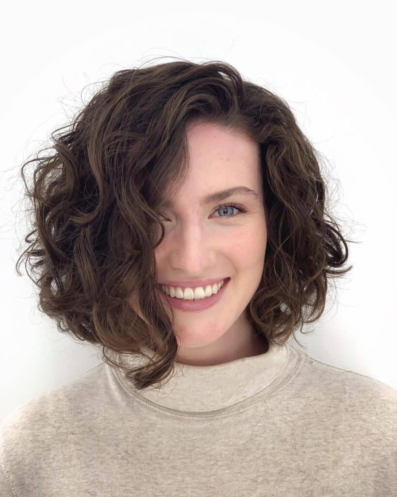 side swept layered short cut 