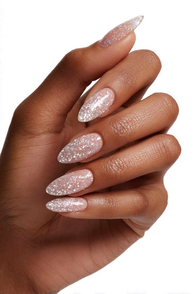 Icy Silver Nails