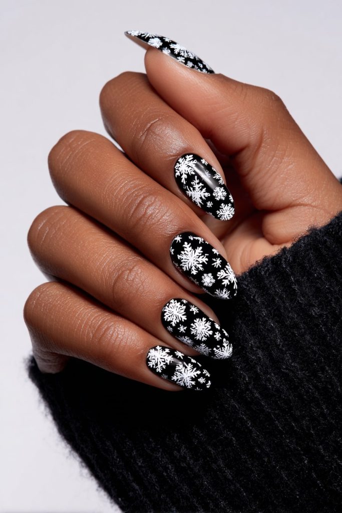 Snowflake Nail Art