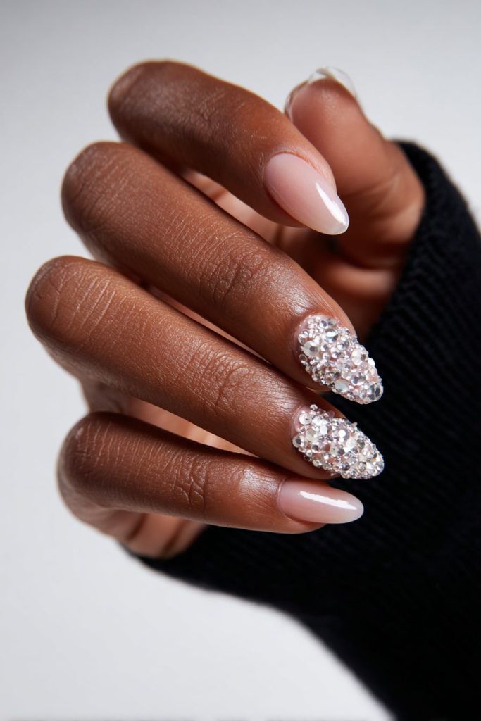 Crystal-Embellished Nails