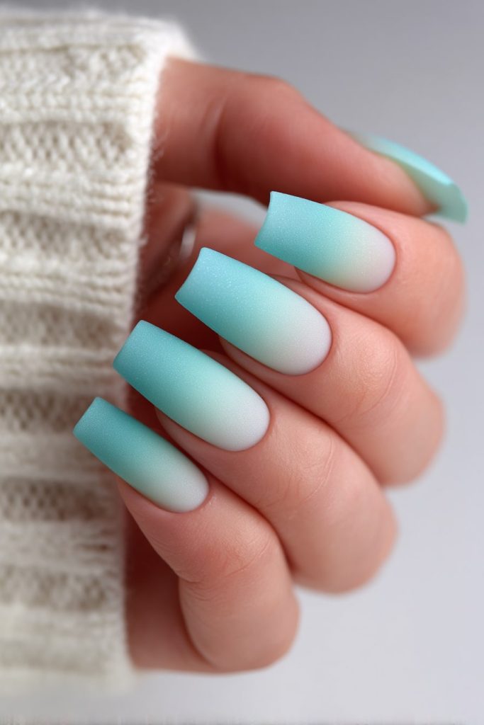 Sea Glass-Inspired Nails