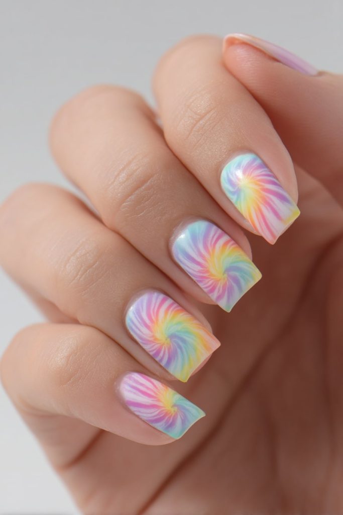 Tie-Dye Nails