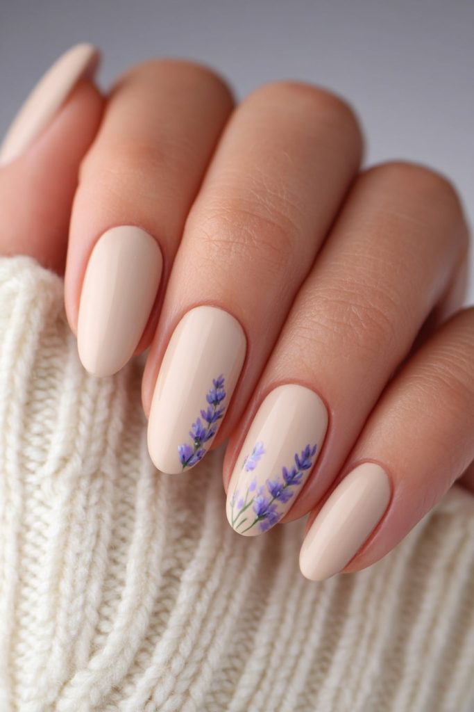 Lavender Accent Nails