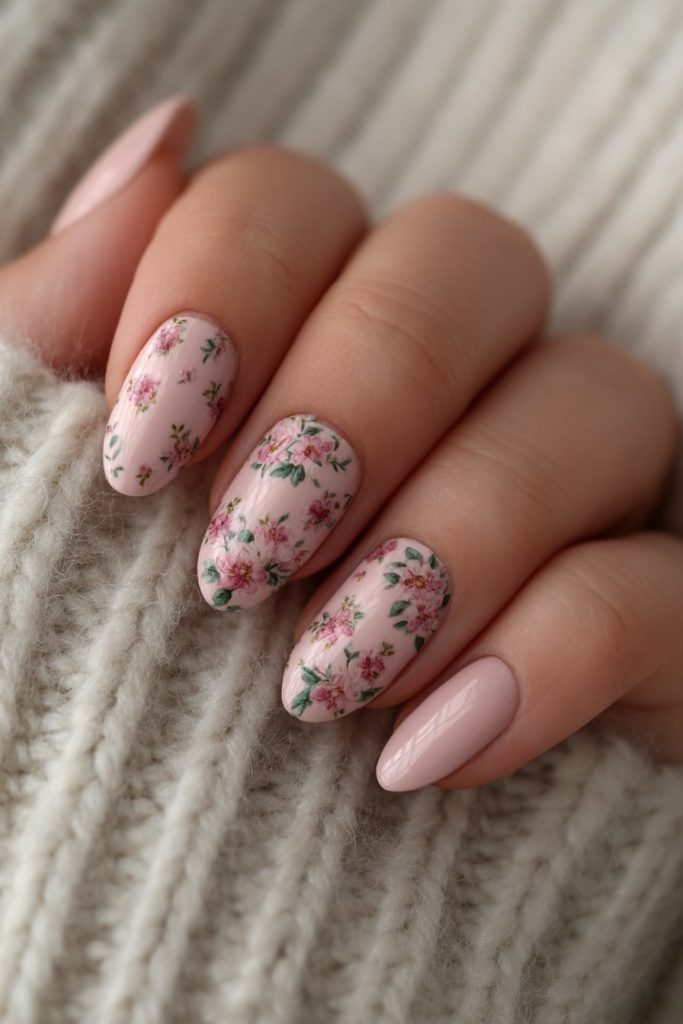 Wildflower Field Art on Nails