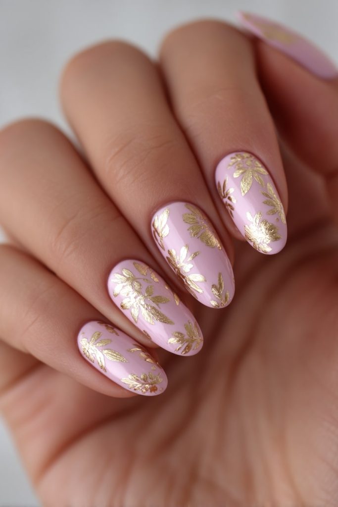 Delicate Gold Foil Wildflowers