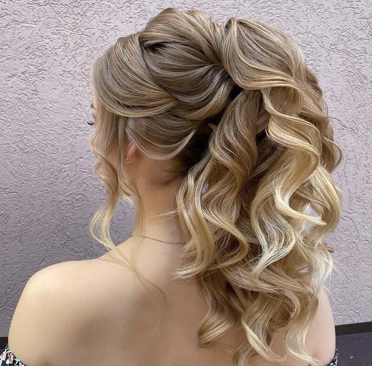 Glamorous high ponytail