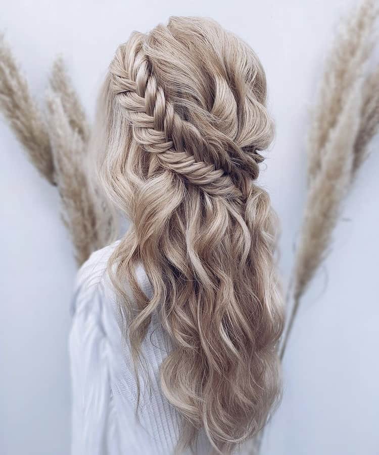 Curls and braid combination