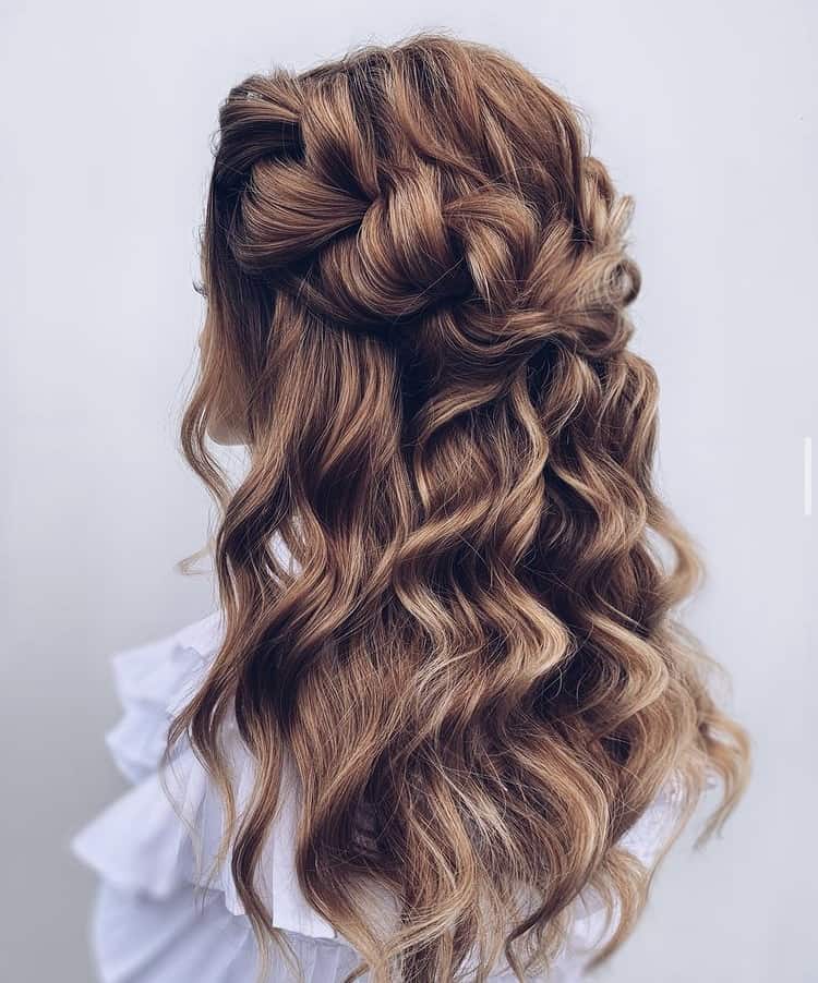Chic half-up updo