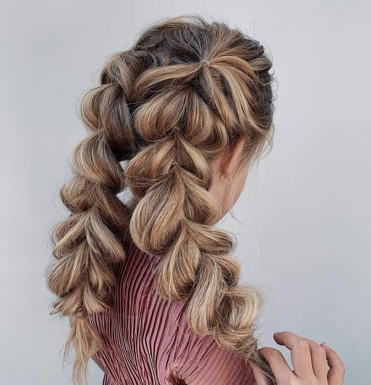 Two pull-through braids