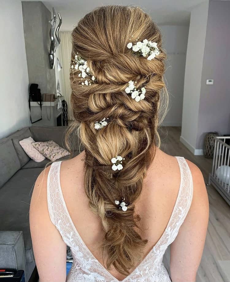 Textured bohemian hairstyle