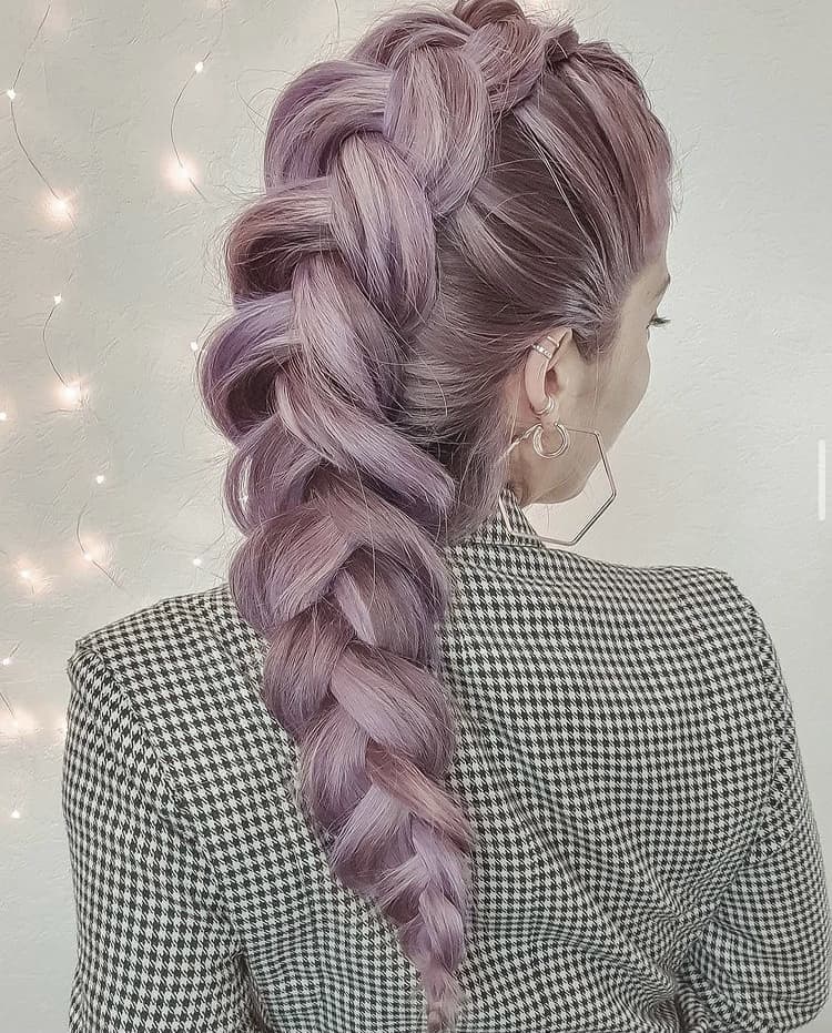 Chunky Dutch braids
